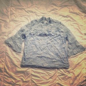 Baby blue lace top